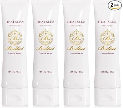 マッサージクリーム [エステ監修] 温感 ホットジェル「HEAT SLEN GEL」200g×2本
