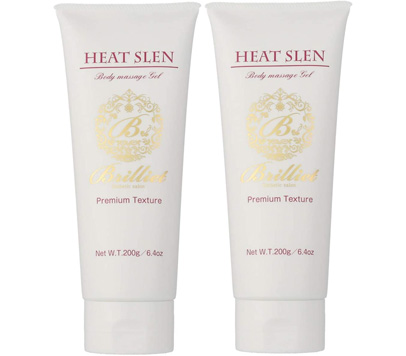 マッサージクリーム [エステ監修] 温感 ホットジェル「HEAT SLEN GEL」200g×2本
