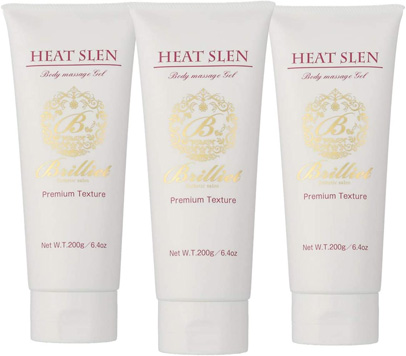 マッサージクリーム [エステ監修] 温感 ホットジェル「HEAT SLEN GEL」200g×3本